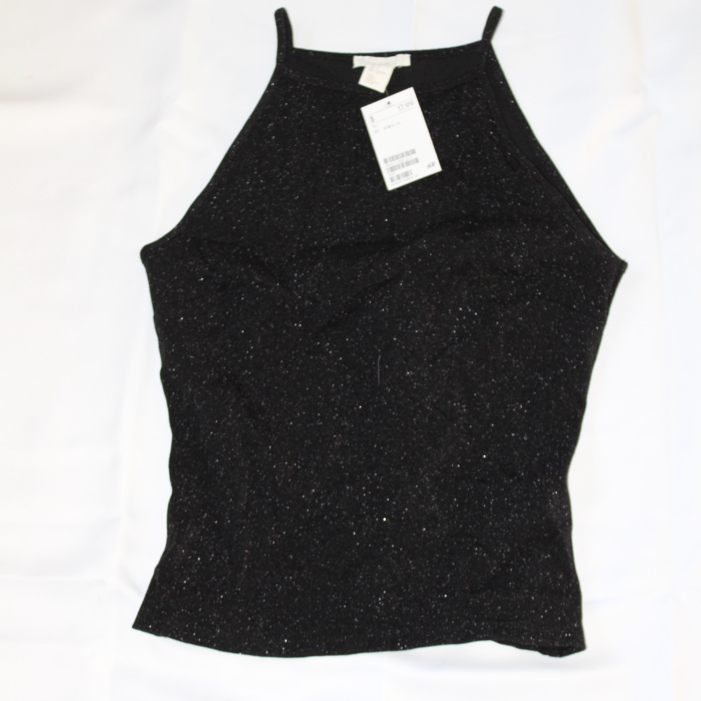 Black Sparkly Sleeveless Top